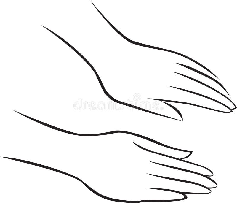 Hand massage royalty free illustration