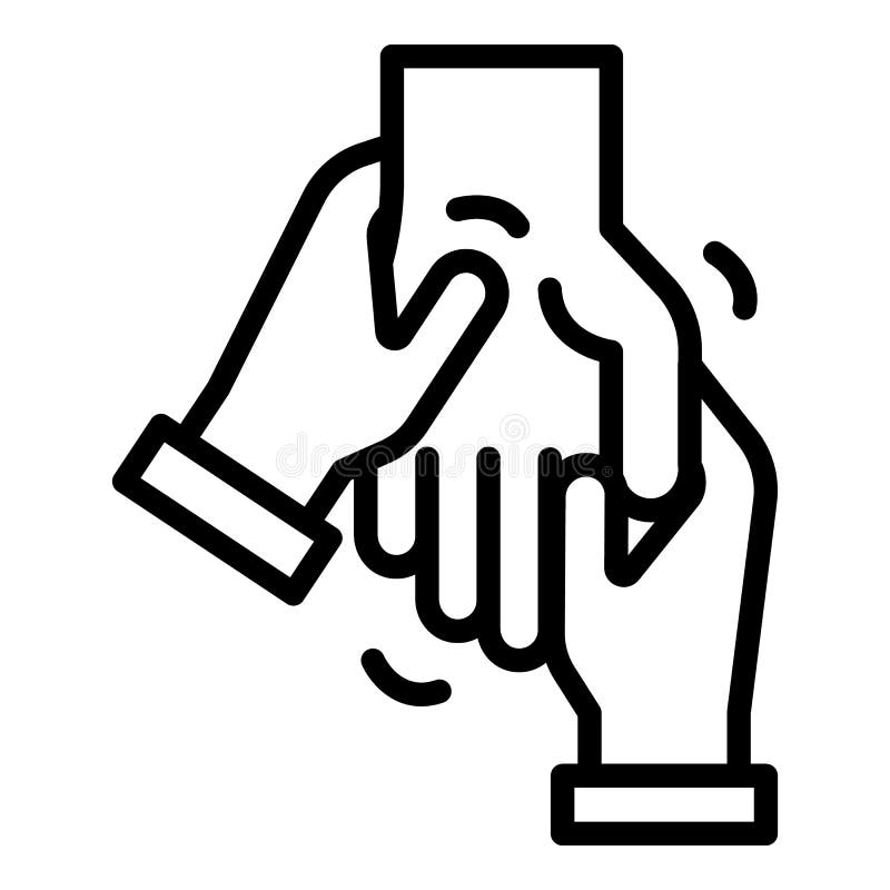 Hand Massage Icon, Outline Style Stock Vector - Illustration of concept ...