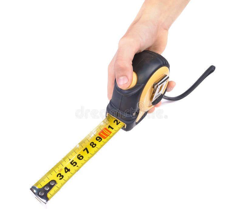 Hand with a measuring tape