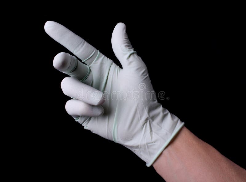 Hand in medical glove stock photo. Image of ideas, human 9744014
