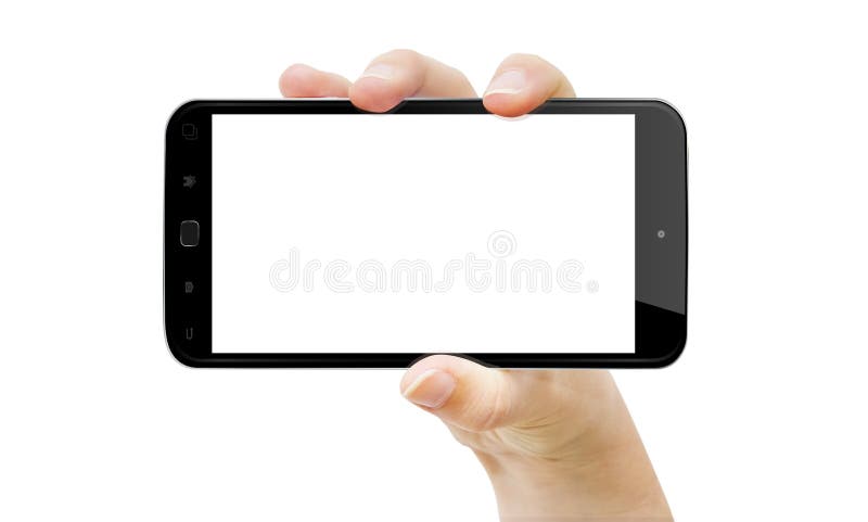 Hand met mobiele telefoon royalty-vrije illustratie Hand met mobiele telefoon royalty-vrije illustratie