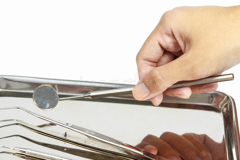 Hand with Metal Medical Equipment Tools Stock Photo Image of medicine