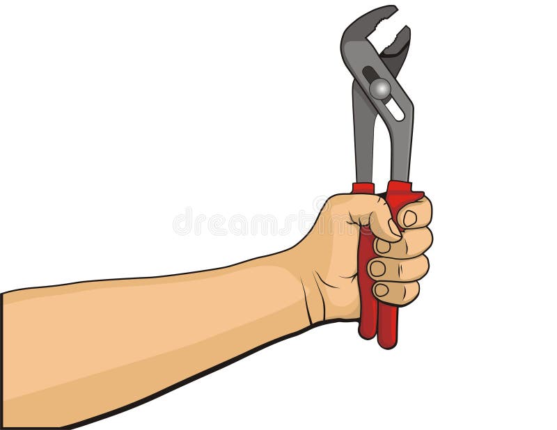 Hand mit Hilfsmittel lizenzfreie abbildung