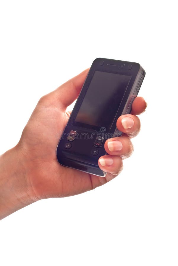 Hand with mobile phone