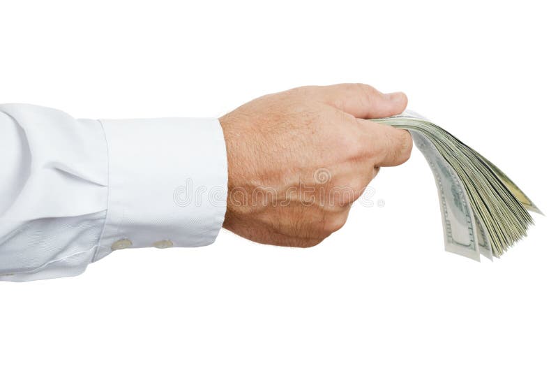 Hand with money stock images