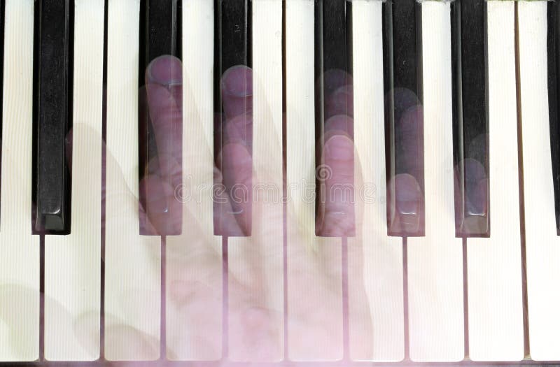Hand Move of a Pianist while Playing Stock Image Image of instrument