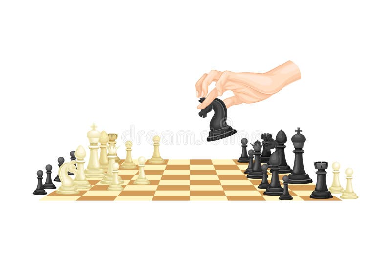 Next Move in Chess Game. Think. Vector Illustration Stock Vector -  Illustration of choose, fight: 145555923