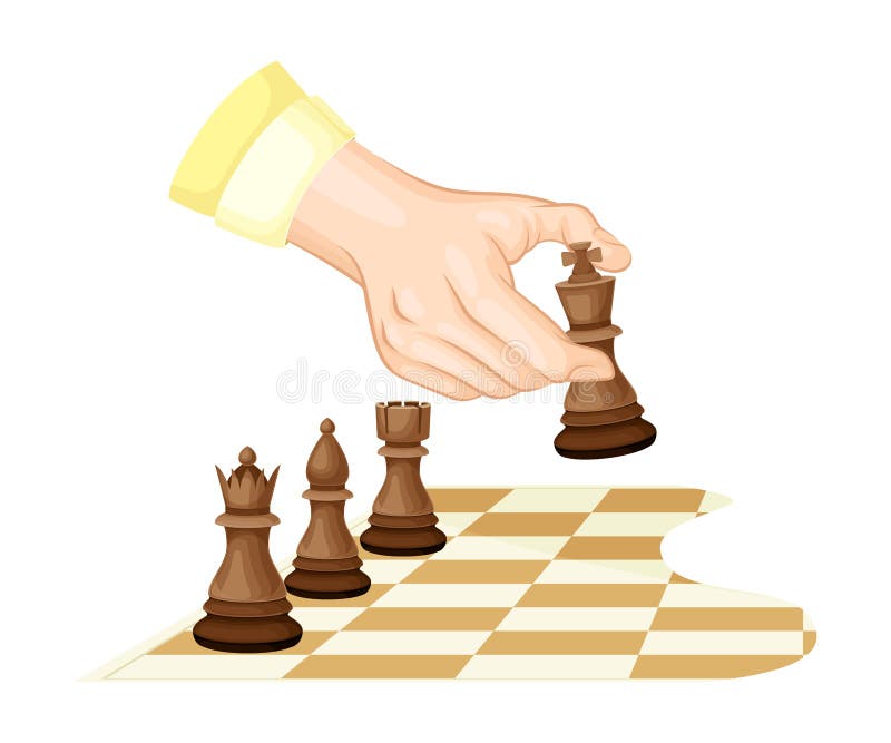 Next Move in Chess Game. Think. Vector Illustration Stock Vector -  Illustration of choose, fight: 145555923