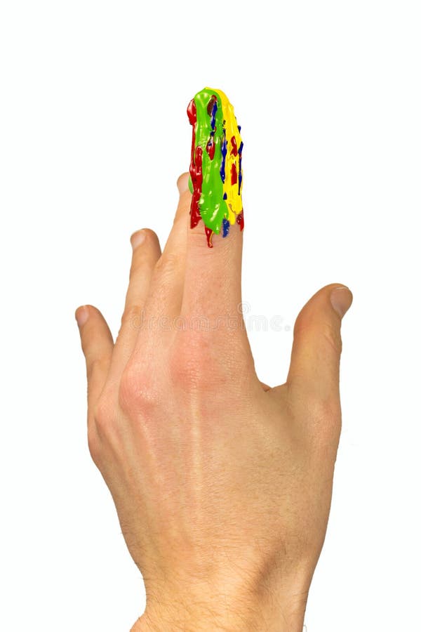 Painted Finger Painting in the Air Stock Photo Image of creativity, hobby 29921344