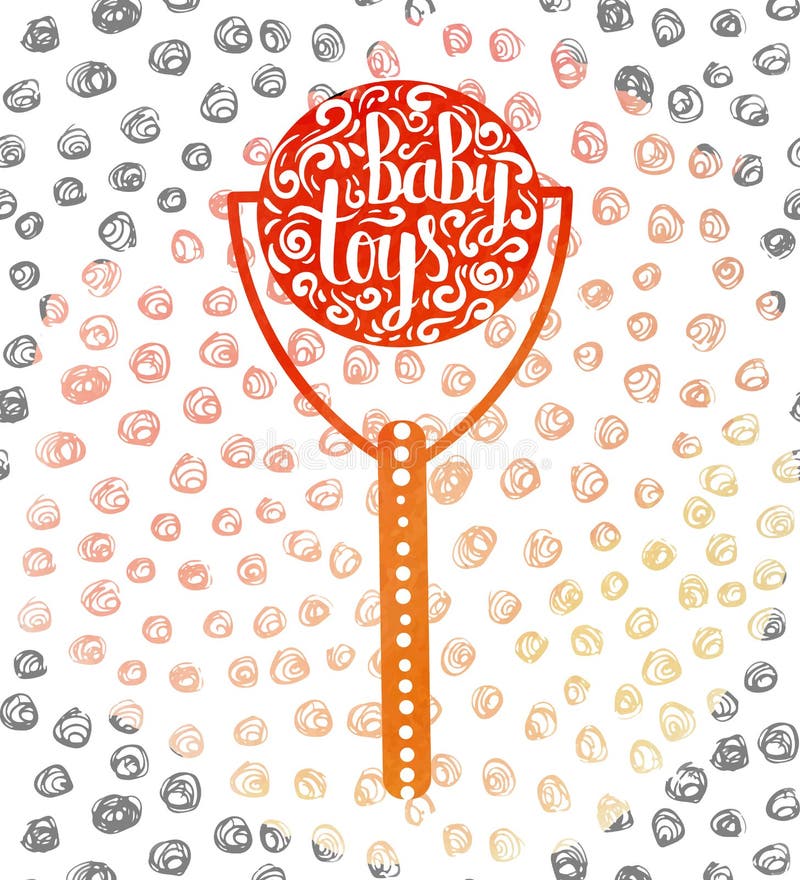Hand-märkt färgrika barns för affischadvertizing leksaker stock illustrationer Hand-märkt färgrika barns för affischadvertizing leksaker stock illustrationer