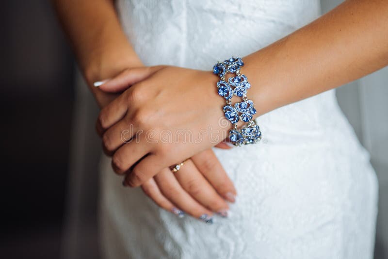 On Hand Necklace, Bracelet with Stones Stock Photo Image of brilliant, earrings 67552348