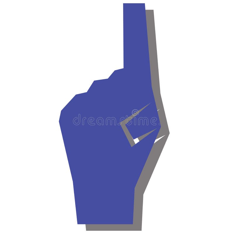 A hand with number one stock illustration. Illustration of connection