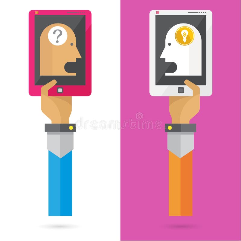 Hand och arm för affär för vektorkonversationidé vektor illustrationer Hand och arm för affär för vektorkonversationidé vektor illustrationer