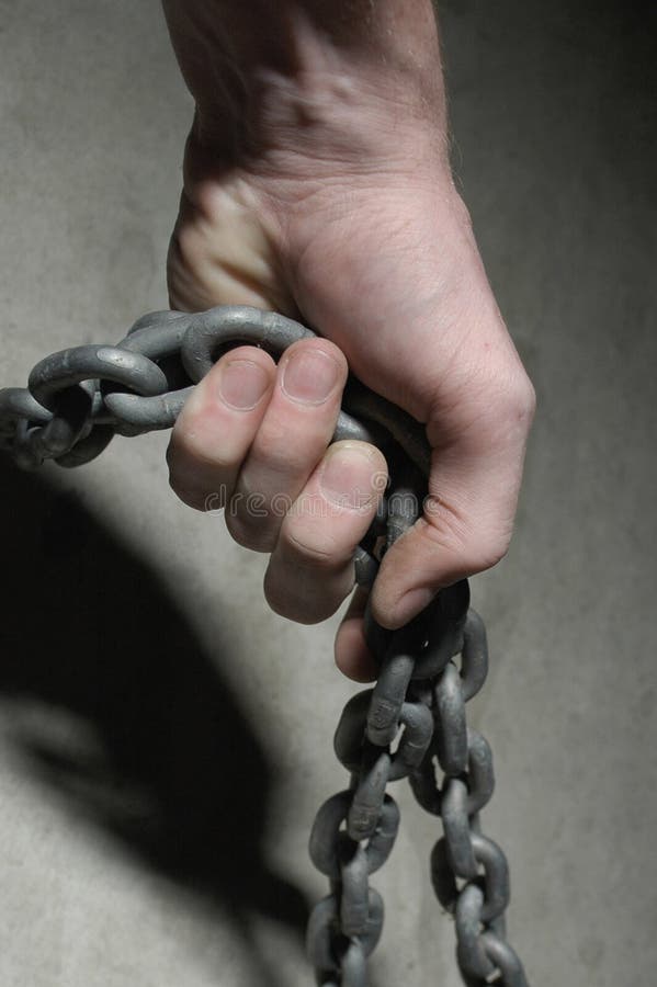 Hand op ketting stock afbeeldingen Hand op ketting stock afbeeldingen