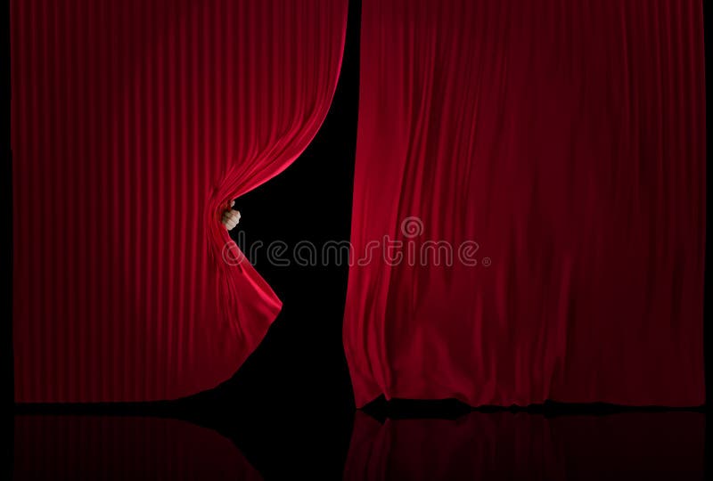 Dramatic Red Old Fashioned Elegant Theater Stage E Stock Illustration ...