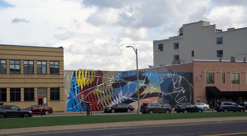 St. Louis Street Art Painting, St. Louis, Missouri Editorial Photo - Image of loop, painted ...