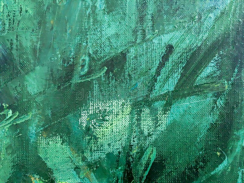 Hand Painted Canvas in Oil Green Paint Stock Image Image of craft