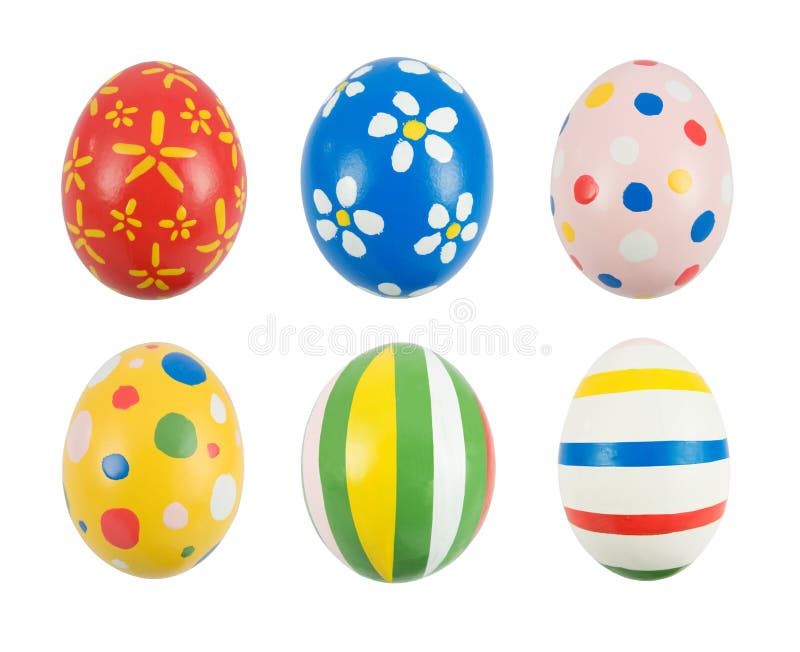 Hand painted Easter eggs royalty free stock photo