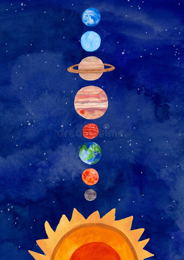 Hand Painted Illustration with Solar System Planets Stock Illustration - Illustration of nursery, saturn: 181182224 Hand Painted Illustration With Solar System Planets Stock Illustration - Illustration Of Nursery, Saturn: 181182224