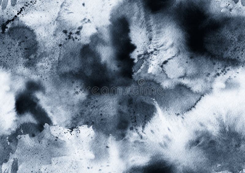 Hand painted ink abstract seamless background. stock illustration