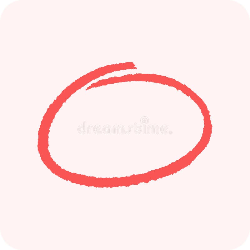 Hand Painted Oval Shaped Brush, Element, and Decoration Design. Stock