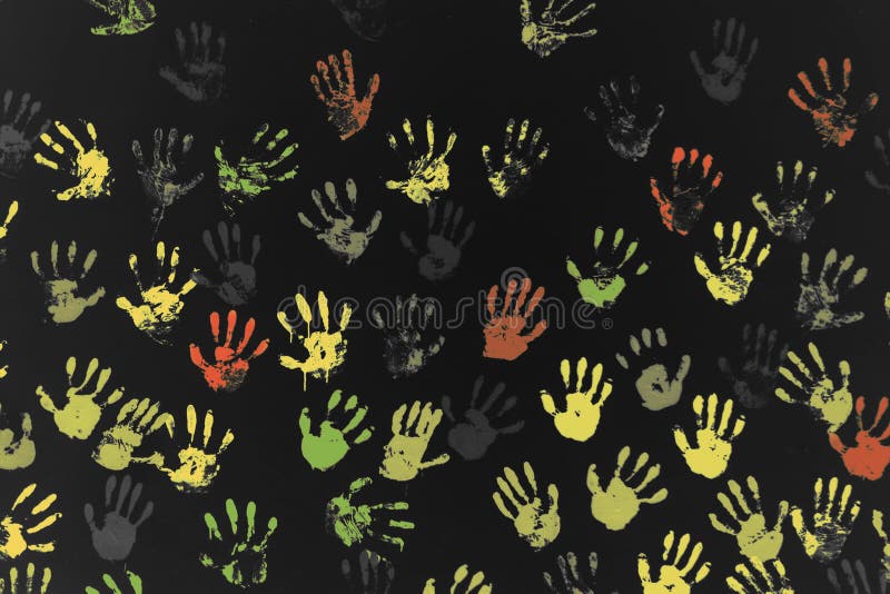 Hand painted prints stock photo. Image of black, education 88448624
