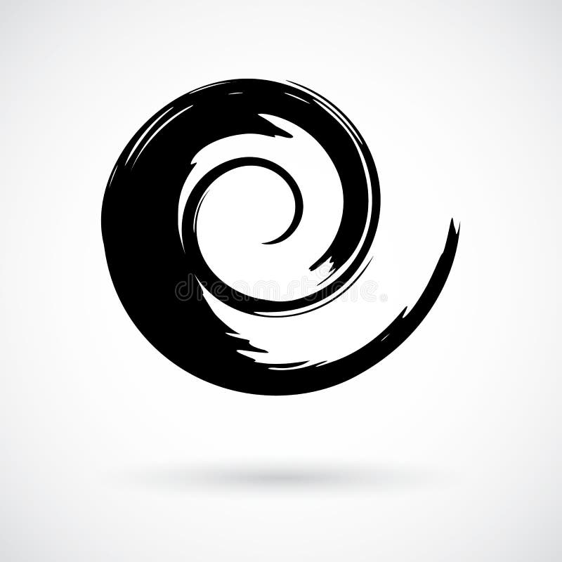 Hand painted swirl symbol