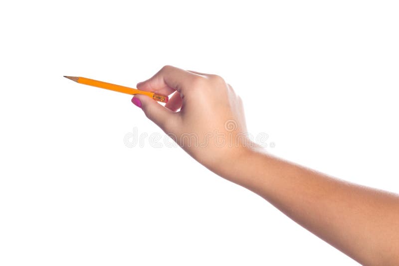 Hand with Pencil stock image. Image of empty, copyspace - 21145099