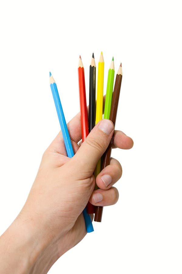 Hand with pencils