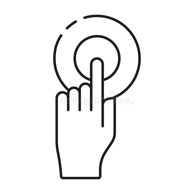 Hand point click online modern digital technology icon, online