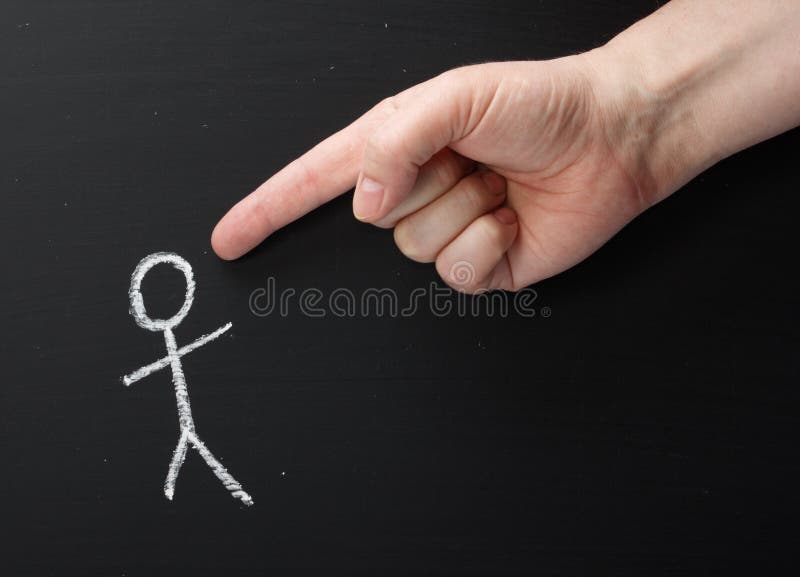 Hand Pointing at You stock photography
