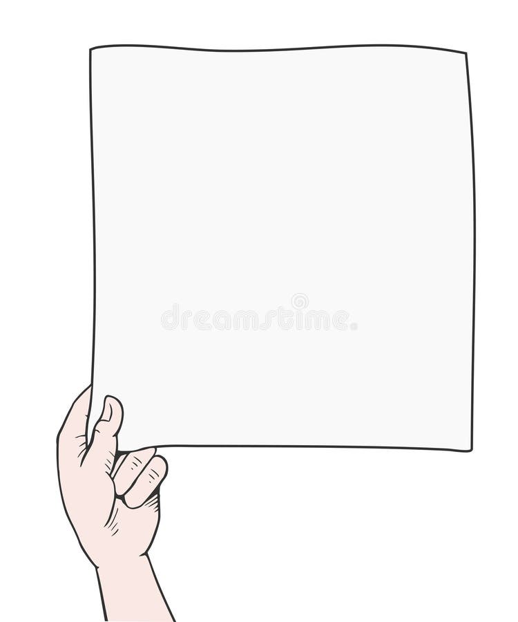 Hand pose illustration royalty free illustration