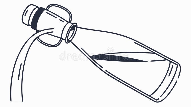 Hand pouring refreshing water from a sleek, modern bottle. vector design Generative AI royalty free illustration