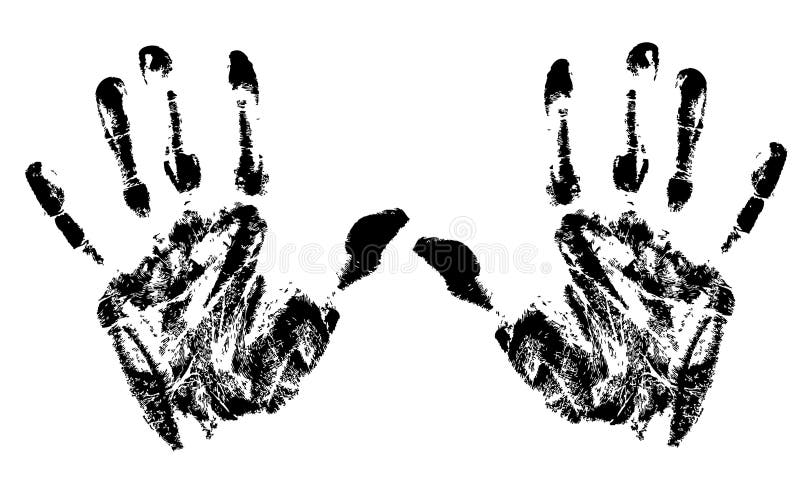 Hand prints royalty free illustration