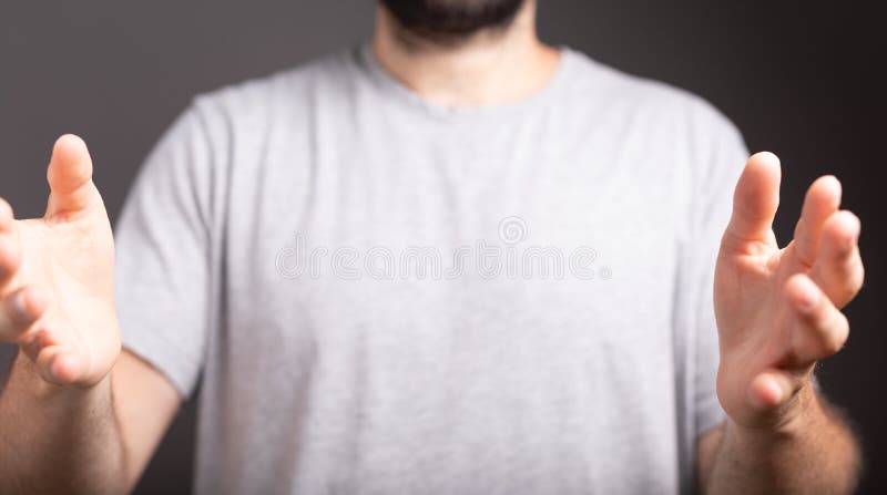 Hand pushing on a touch screen. royalty free stock image