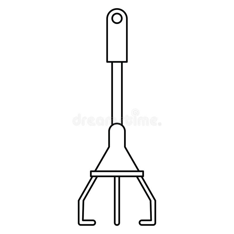 Rake Thin Line Icon, Agriculture and Garden, Instrument Sign, Vector