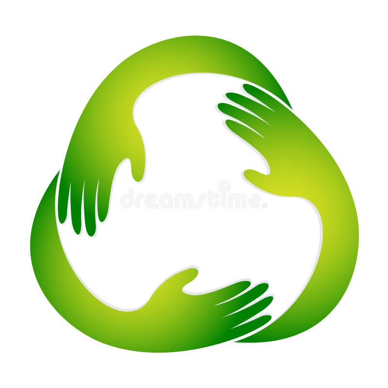 Hand recycle symbol vector illustration