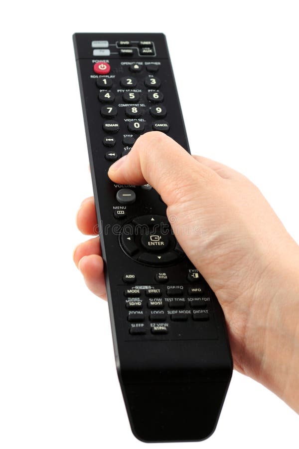 Hand with remote control