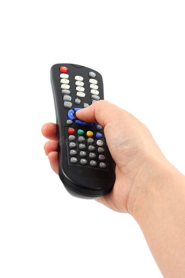 Hand with remote control