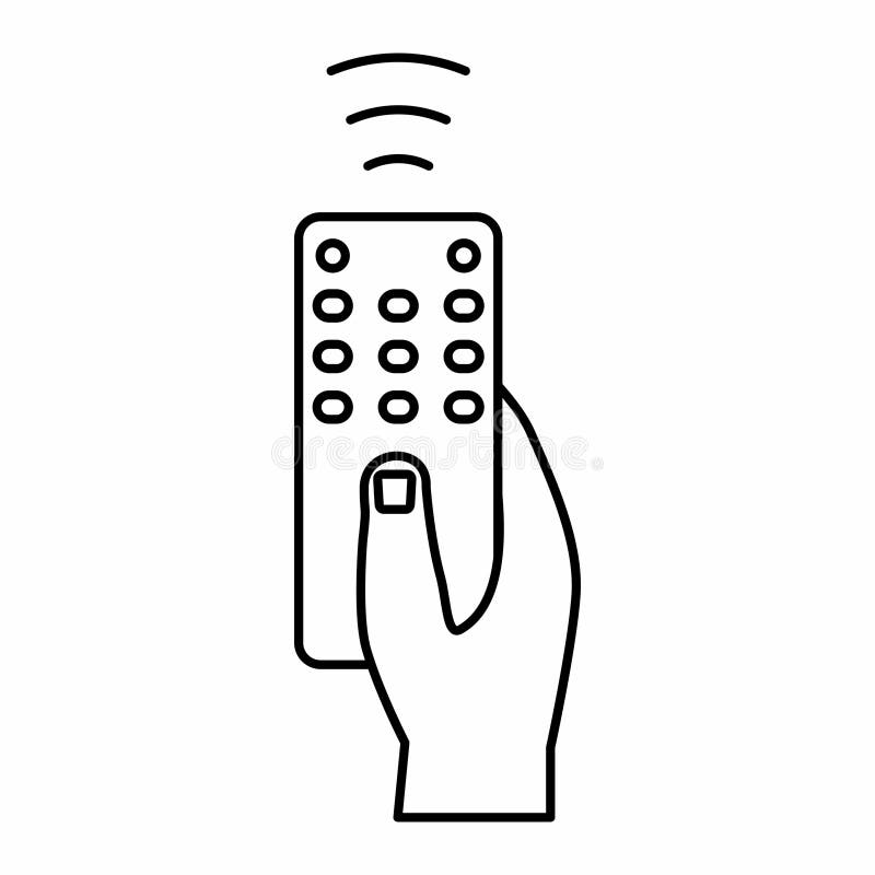 Hand Remote Outline Icon Vector Stock Vector Illustration of hold