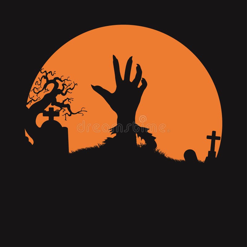 Halloween A Zombie Rising From The Ground (tradução) Royalty Free SVG,  Cliparts, Vetores, e Ilustrações Stock. Image 22787319