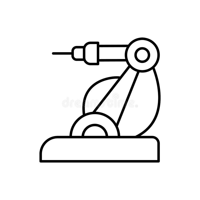 Hand, robotic, arm, laser icon - Vector. Artificial intelligence vector illustration