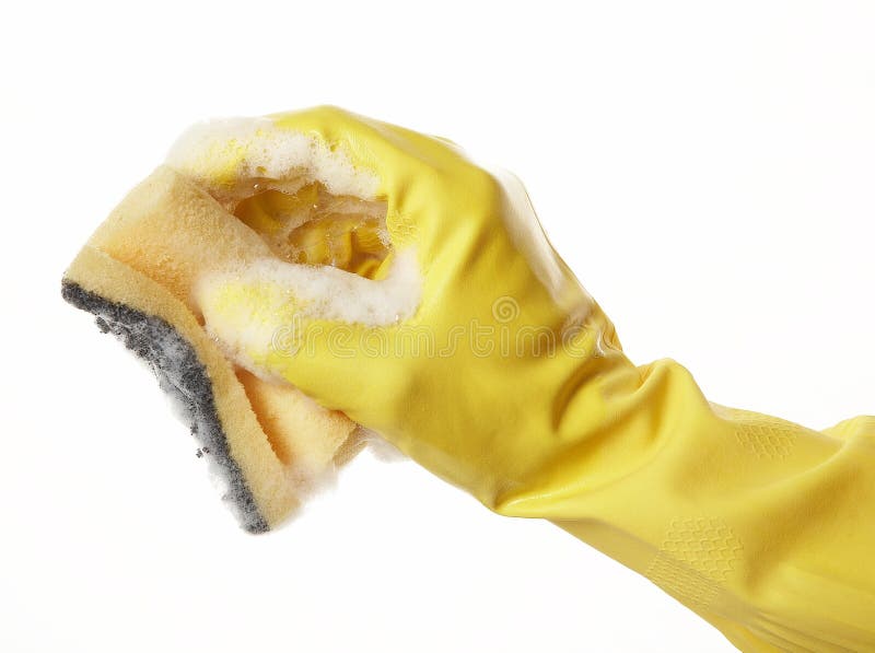 Hand in rubber glove 10