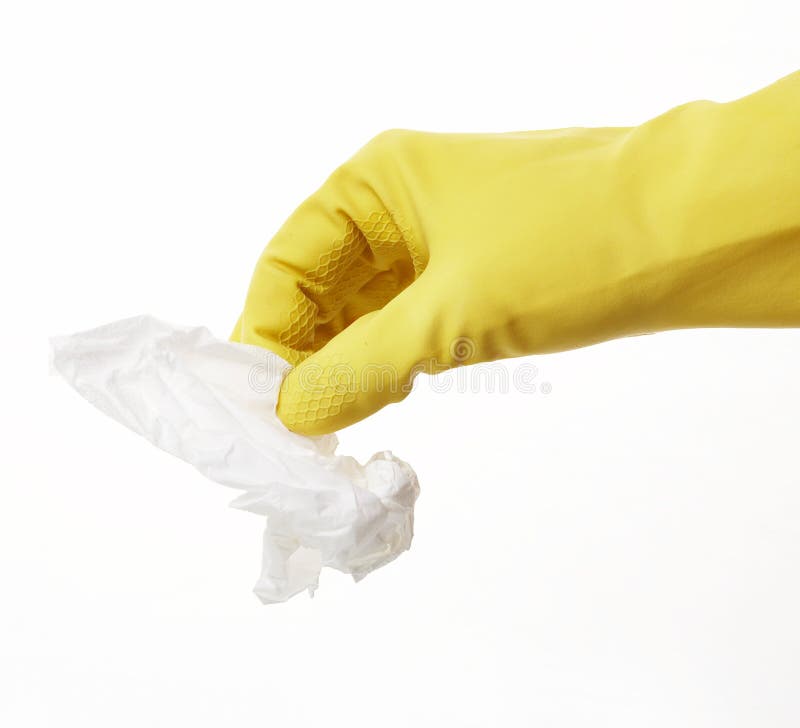 Hand in rubber glove 35