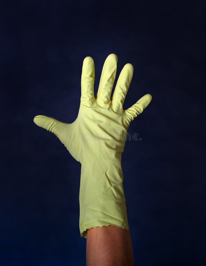 Hand in Rubber Glove stock photo. Image of human, rubber 89749914