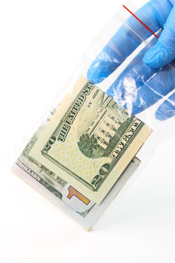 Plastic Bag Full Of Money Stock Photo, Picture and Royalty Free