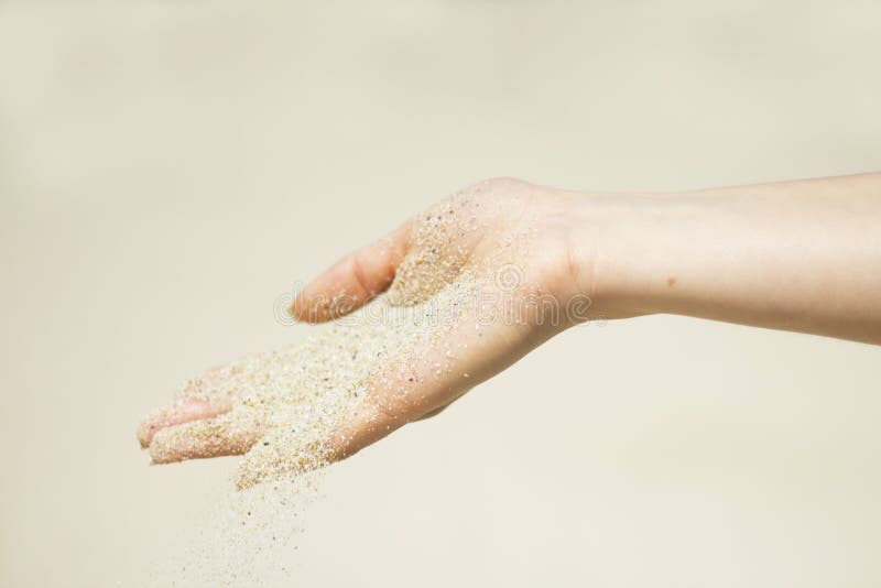 Hand With Sand Stock Photo Image 40051986