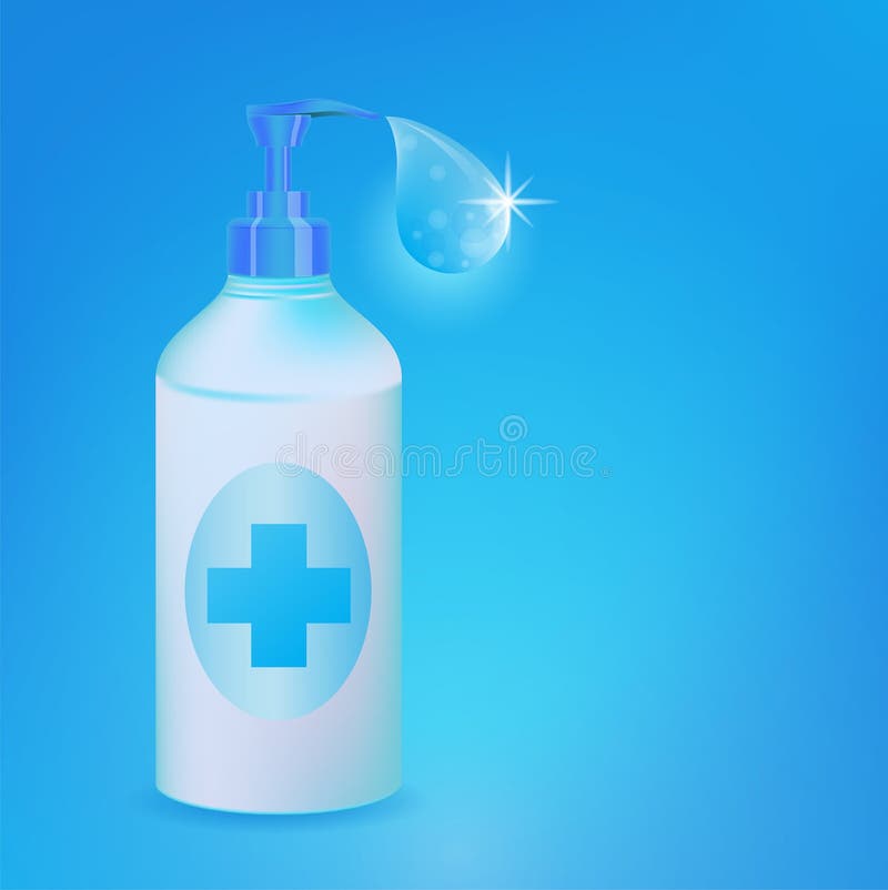 Hand sanitizer bottle for people washing hands.vector illustration