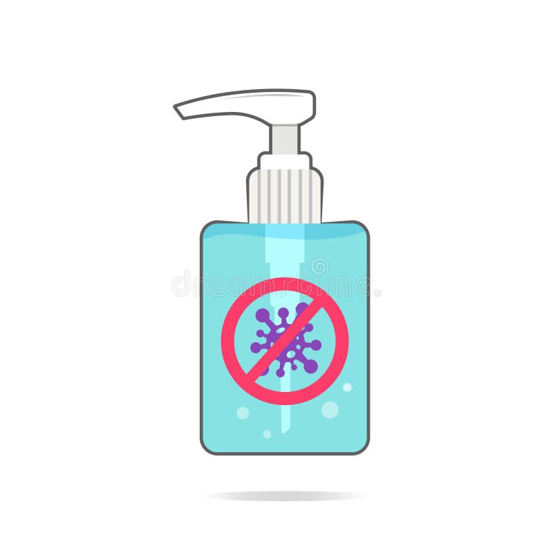 Hand Sanitizer Flat Vector Illustration. Medical Equipment Stock Vector