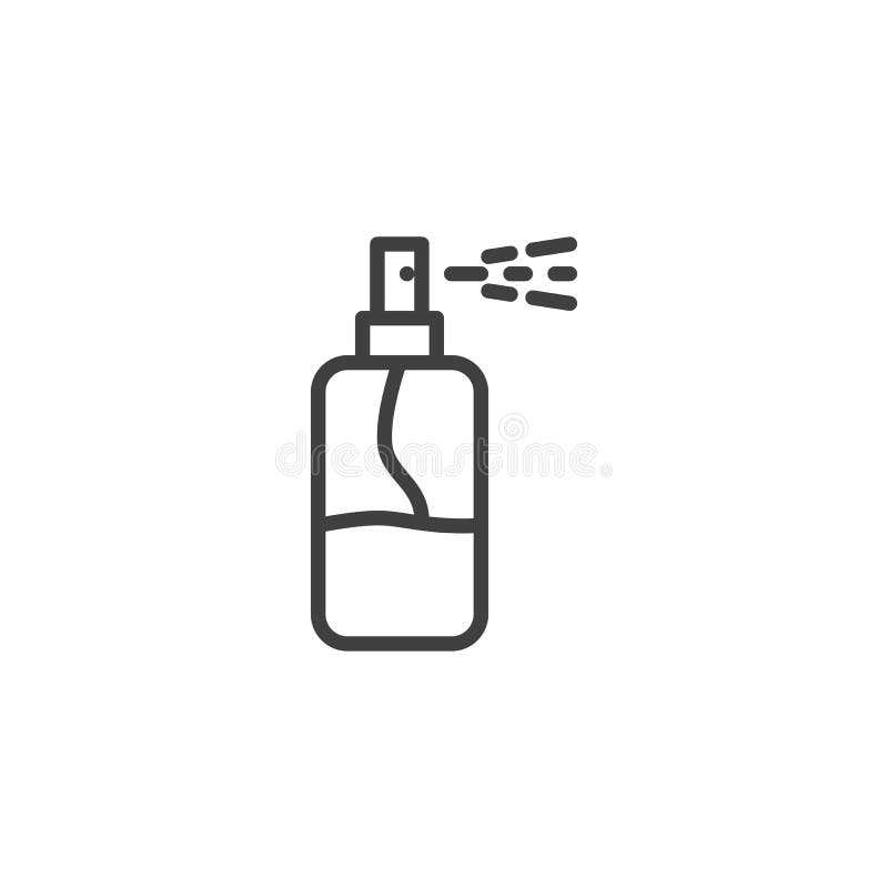 Hand Sanitizer Spray Line Icon Stock Vector - Illustration of outline ...